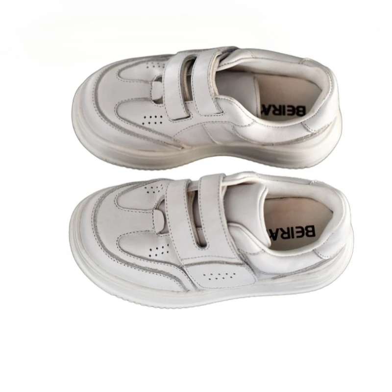 Spring Autumn Cow Leather Kids Skate Shoes High Quality Genuine Leather Baby Girls Sneakers Fashion Boys School Shoes