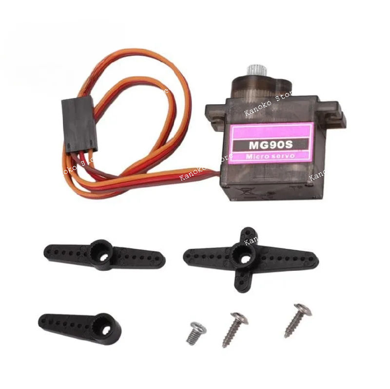 

5pcs, mg90s metal gear servo mg90s 3d shuangfei 450 electric straight inclined disc mg90 servo