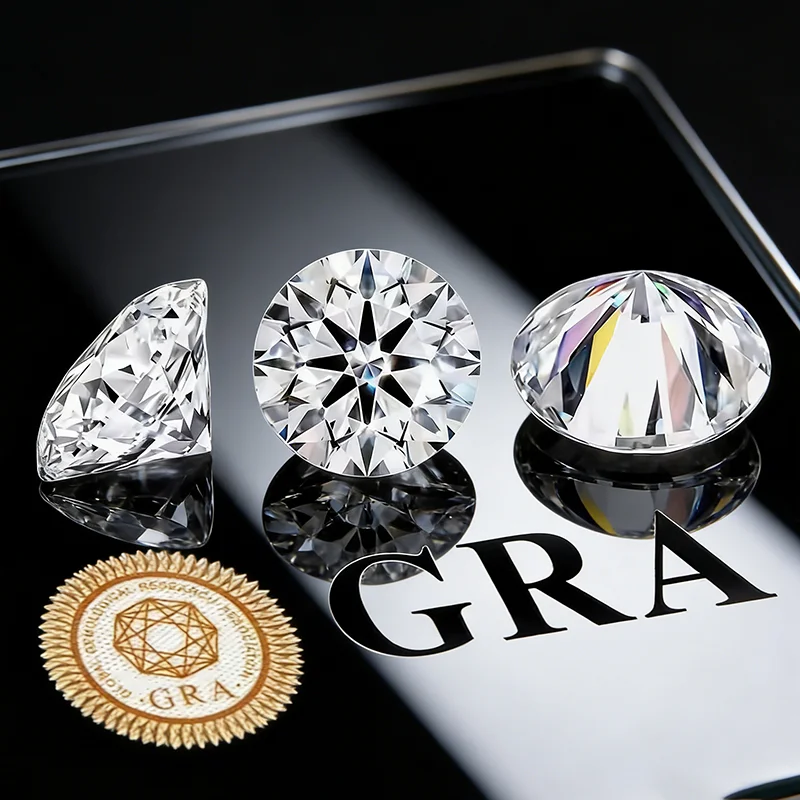 

100% Real Moissanite Stone with Certificate D Color 0.1-12.0ct Lab Diamonds Loose Gemstones Pass Tester with GRA Certificate
