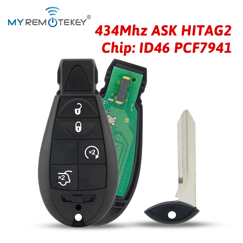 

REMTEKEY 68066859AD Fobik key Original board remote 4 button 434Mhz for Chrysler Journey,Grand Cherokee