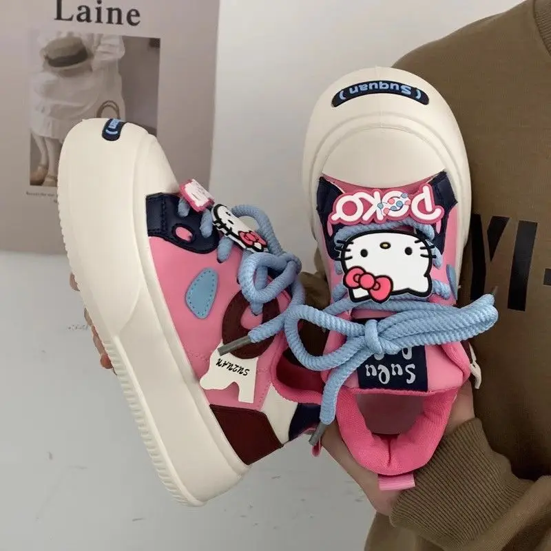 Sanrio Kawaii Sapatos Boneca de Pelúcia, Rosa, Hello Kitty, Minha Melodia, Decoração Exterior, Acessórios para Bebé, Mãe e Bebé, Cadarço, DIY, Presente