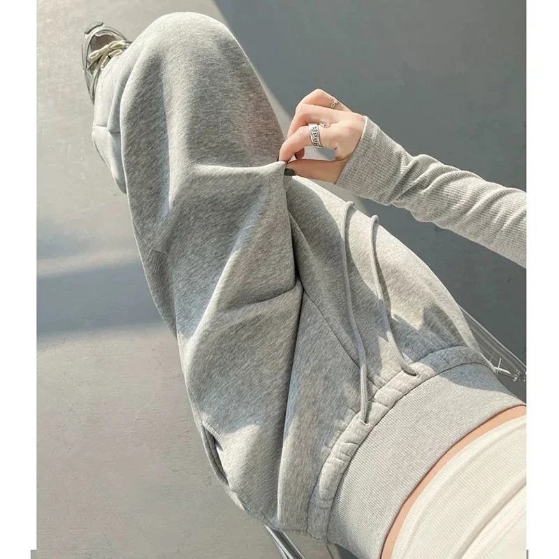 رائجة البيع النساء الكورية موضة الصلبة سراويل تقليدية الشتاء الفتيات عالية الخصر مستقيم الساق السراويل الإناث مريحة السراويل اليومية