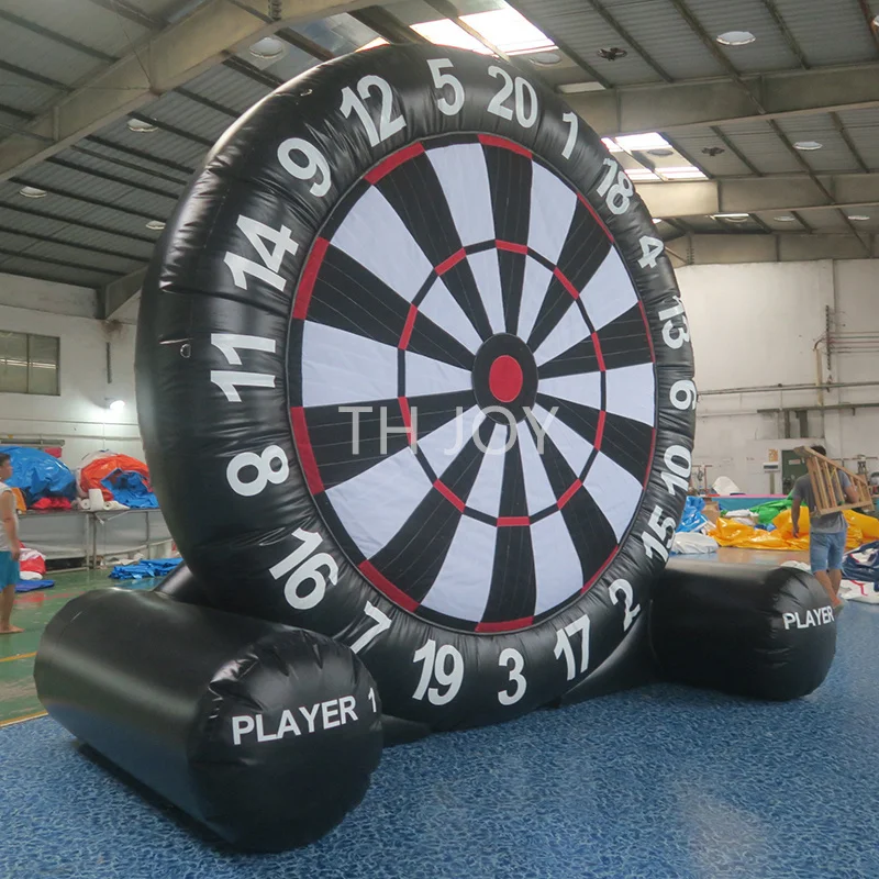 outdoor activities 4m-13ft high giant inflatable dart boards pvc comercial football soccer FOOTDART sport games for kids and