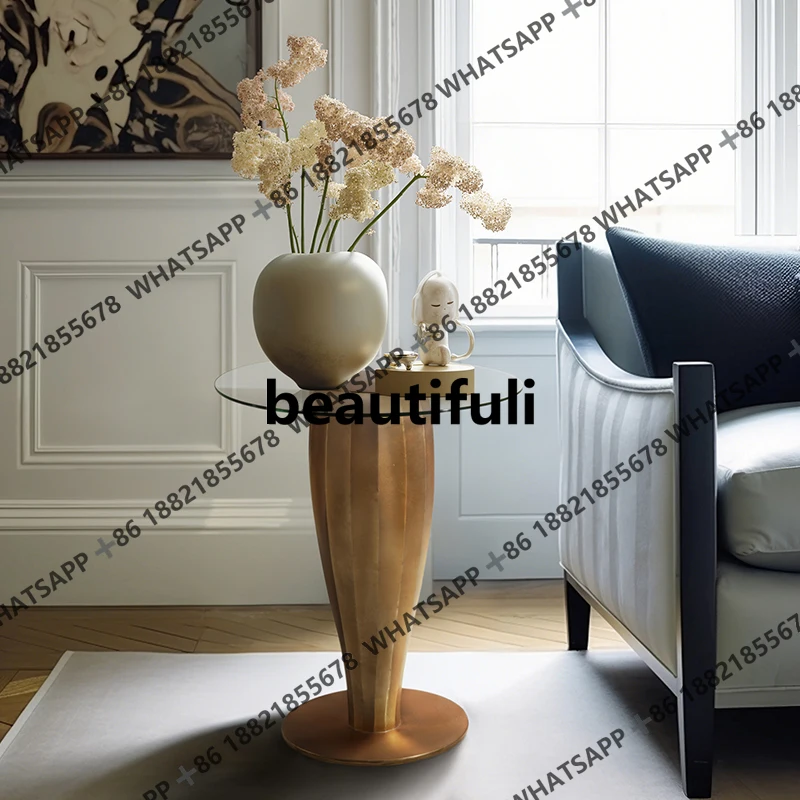 European wrought iron coffee table style coffee table retro metal tripod round edge table