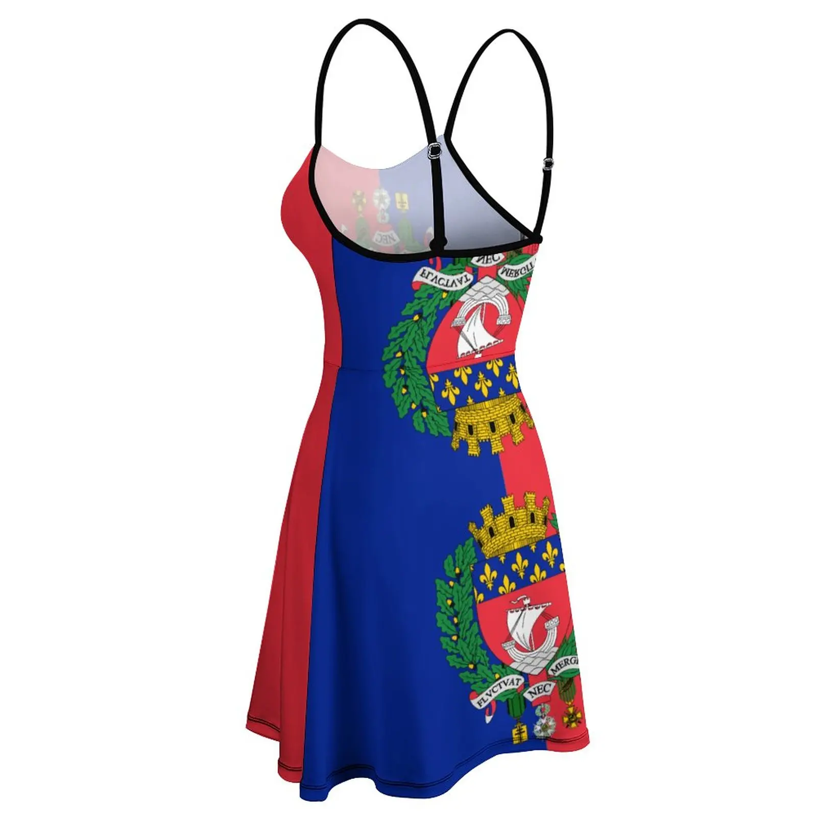 Sensation de Paris avec blason pour femme, vêtements sexy, robe à bretelles, vacances Industries castiques, nouveauté