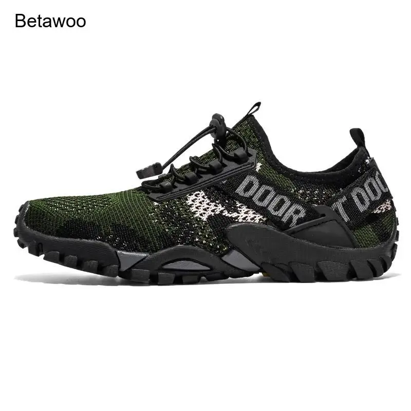 Men's Non-Slip Quick-Dry Water Shoes Breathable Mesh Barefoot Aqua Sneakers for Beach Swimming Hiking Outdoor Sports