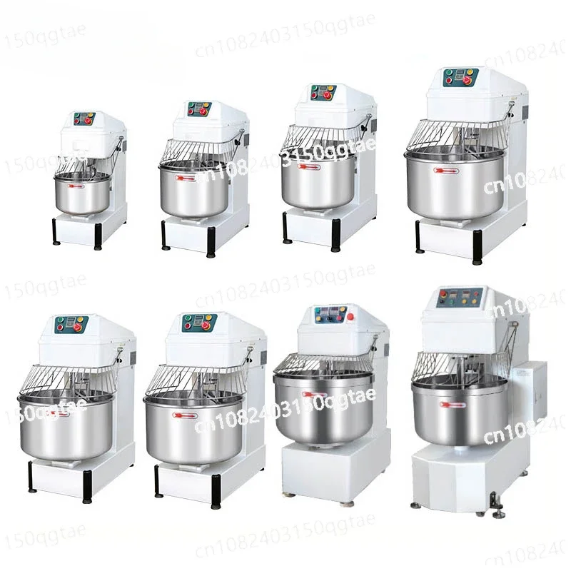 Commercial Spiral Dough Mixer 20/30/40/50/0/80/100L Bread Flour Kneading Machine Bakery Equipments