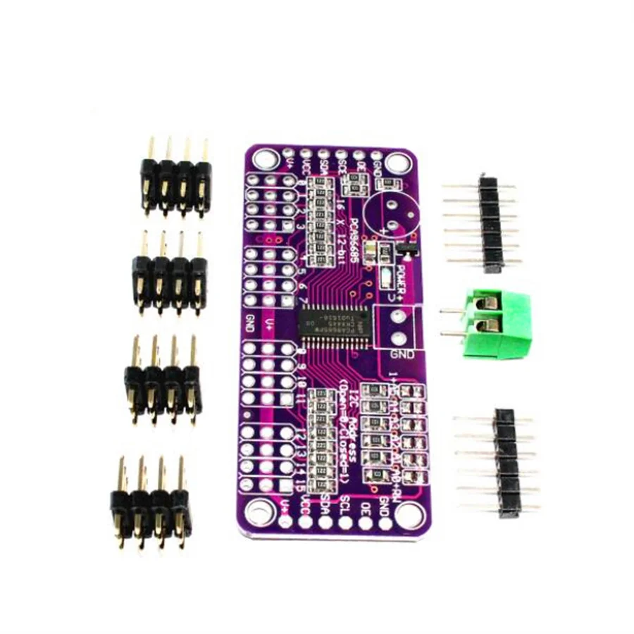 PCA9685 16-channel / 12-bit Fm + I2C bus PWM controller / rudder control module