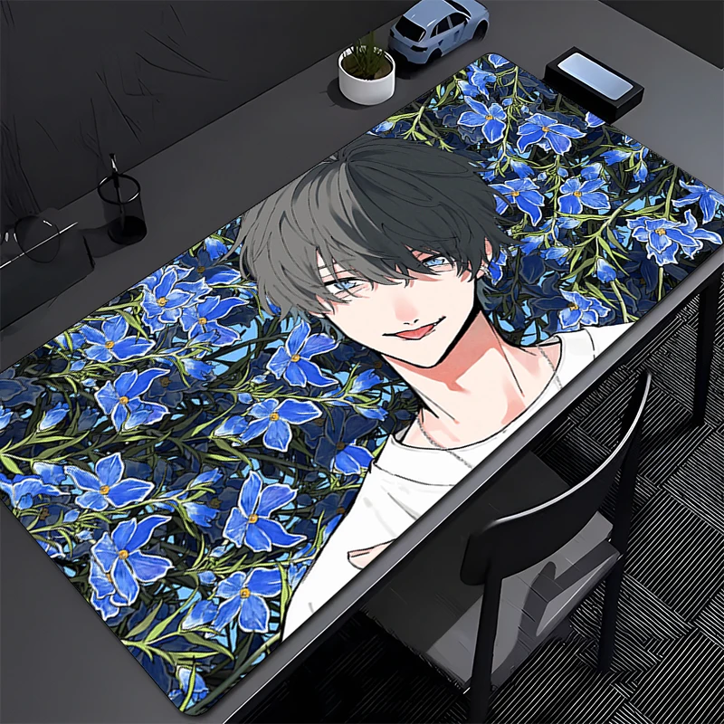 Mouse Pad PC Flower Anime Boy HD Print Keyboard Pad Laptop Gaming Accessories Cool Mousepad Computer Speed Gamer Rubber Desk Mat