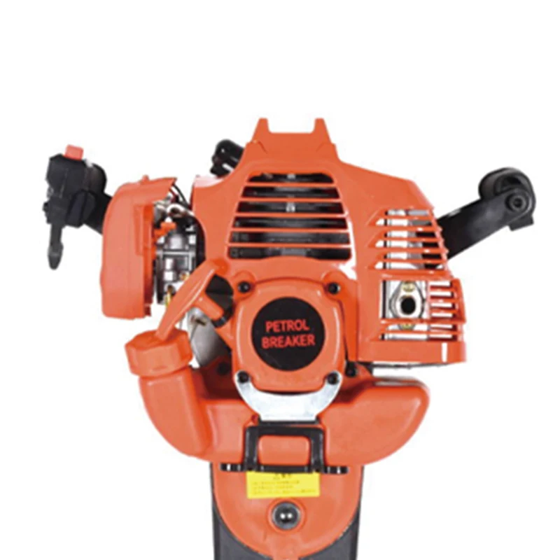 Y44-5HHB DIY Two-stroke Petrol Aluminum Pickaxe 1900W High-Power T-Handle for Concrete Broken Stones & Sapling Roots