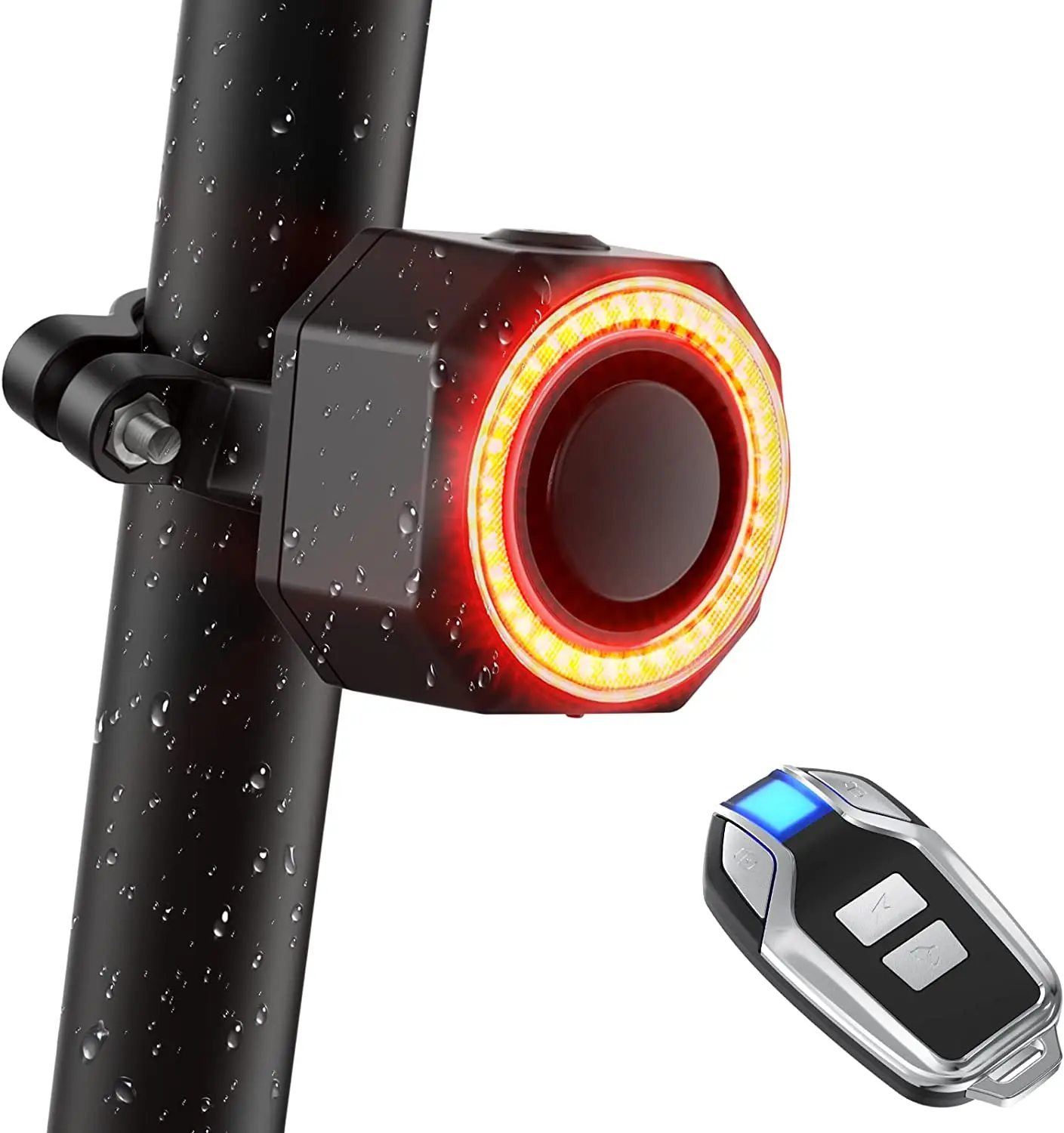 

Велосипедная сигнализация с дистанционным управлением, USB-перезаряжаемая, 110 дБ, для мотоциклов и велосипедов, с кронштейном