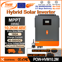 PowMr had 10.2KW Hybrid Solar Inverters Pure Sine Wave duel MPPT 160A 230VAC Output Solar Panel 500VDC for 48V Lifepo4 Battery