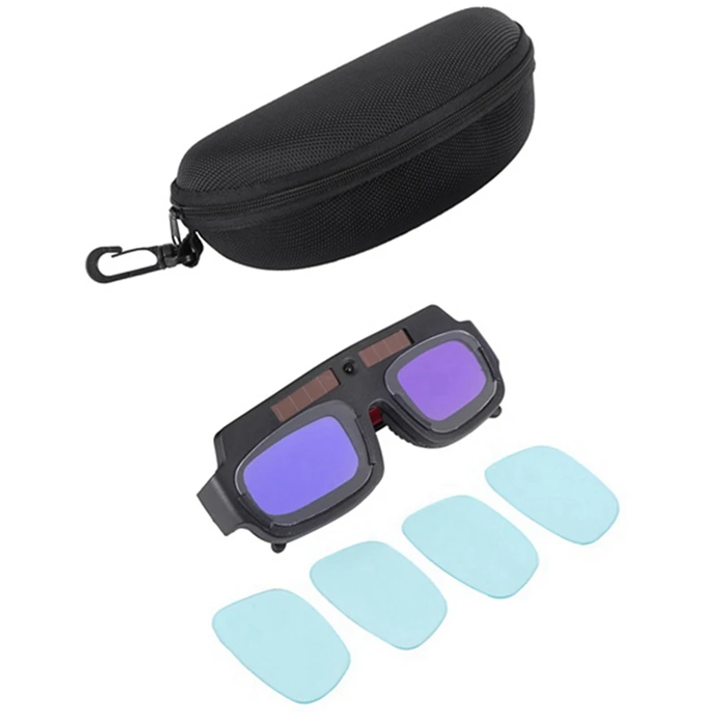 10X Solar Powered Auto Darkening Welding Mask Helmet Goggles Welder Glasses Arc Anti-Shock Lens With Storage Case CNIM Hot