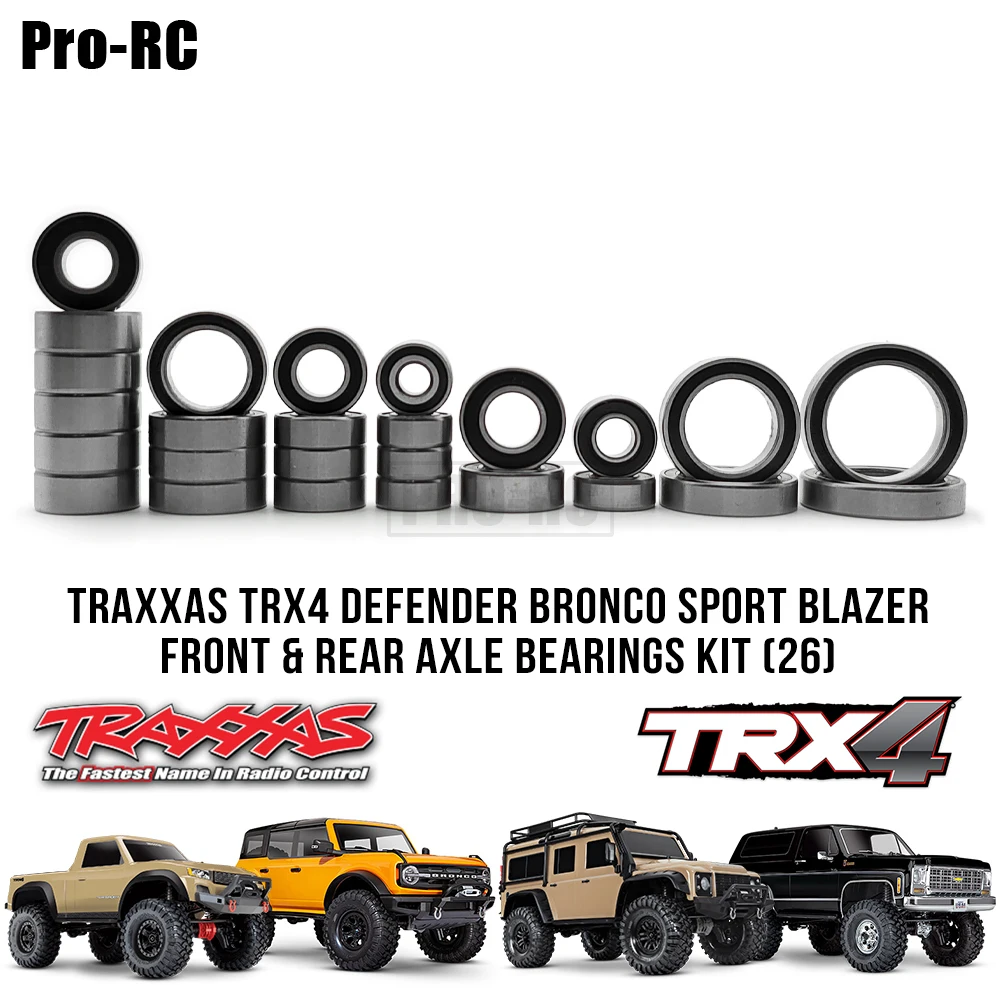 

26Pcs Front & Rear Axle Bearings Kit for Traxxas 1/10 TRX4 Defender Bronco Sport Blazer Rc Crawler Car Part