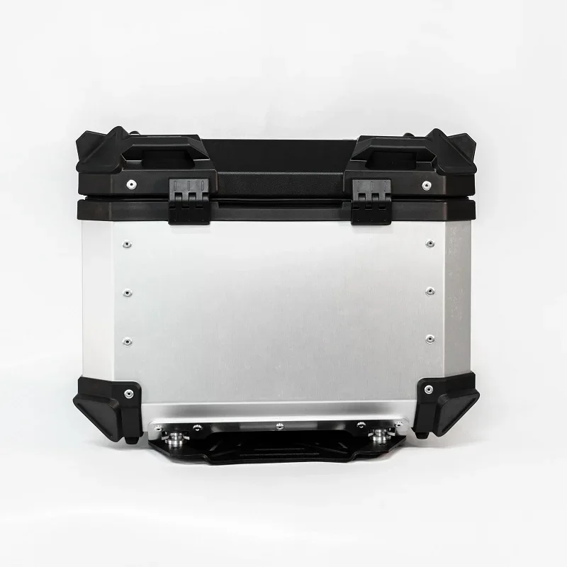 

Factory Hot Selling 55L Silver+Black Luggage Pizza Delivery Box Trunk Tail Boxes for Motorcycles