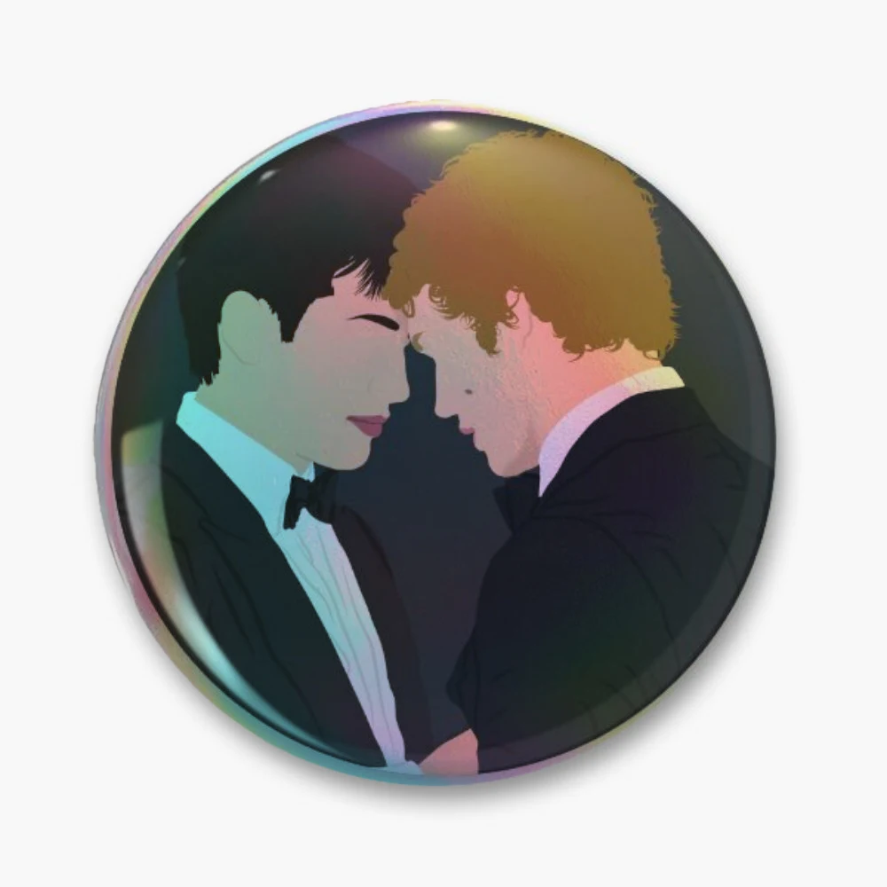 We're Both In Tuxedos And In Public. | Heated Rivalry Pin Holographic Star Heart Pin Brooches Laminated Button Fashion Accessory