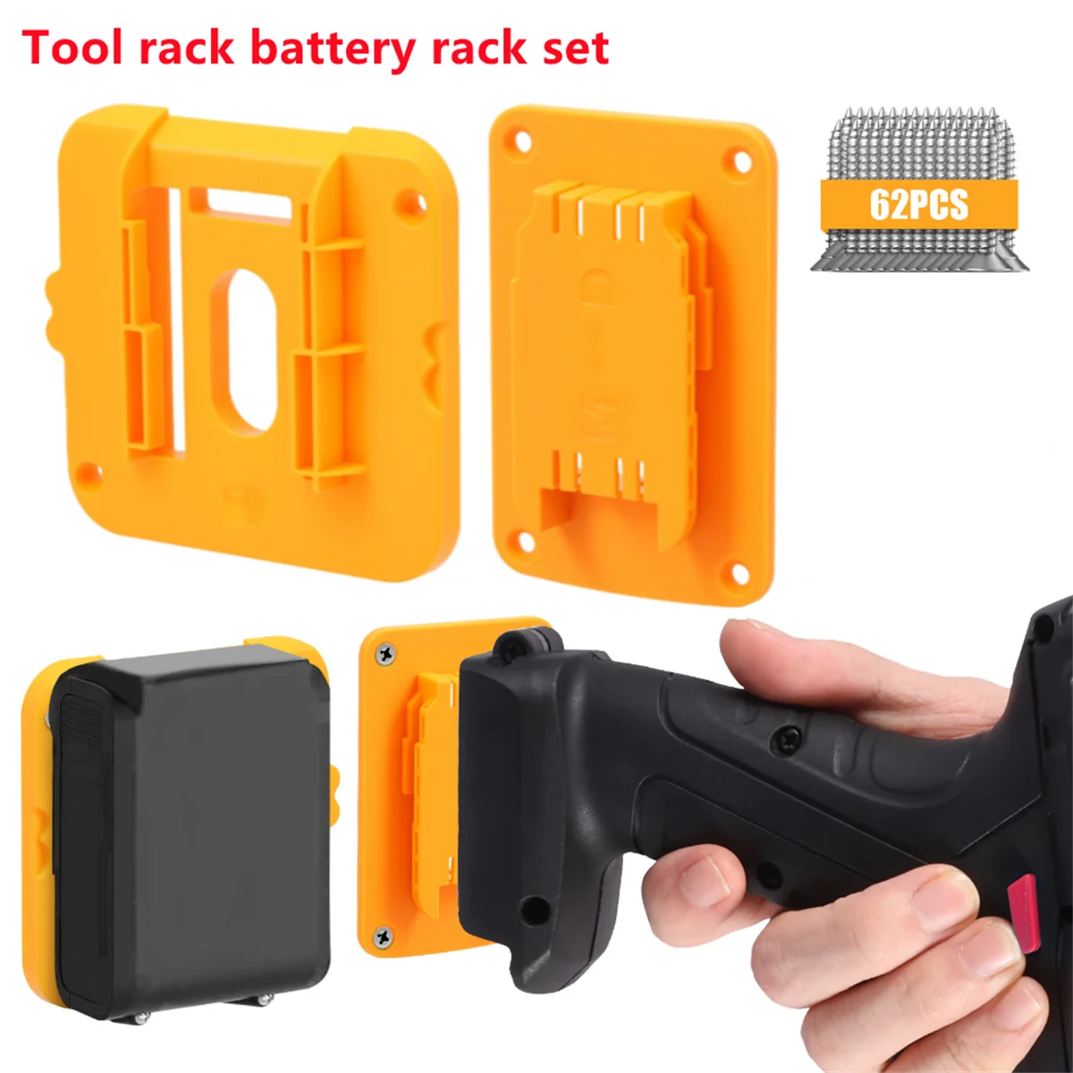 

20 шт. держатель аккумулятора для Dewalt 20 В 60 В литий-ионный аккумулятор настенное крепление держатель для аккумулятора стойка для аккумулятора для работы фургон полка ящик для инструментов