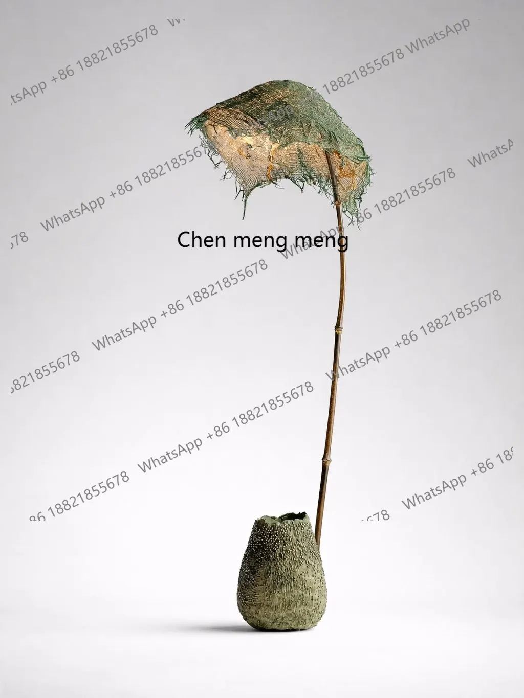 Zen fallen leaves floor lamp living room bedroom hall lobby decorative lamp wabi-sabi green natural wind
