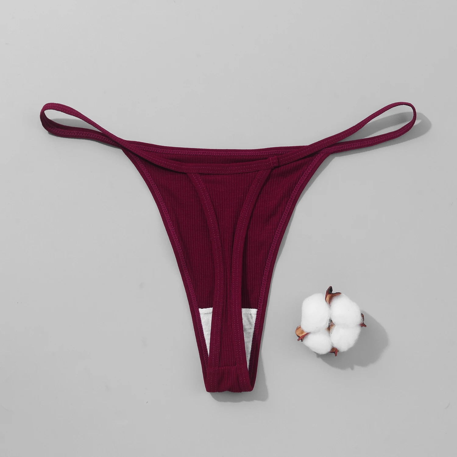 Fnio Damen Tanga sexy Höschen Schraube Baumwolle Slips weibliche dünne Gürtel G-String Unterwäsche Frauen weiche atmungsaktive feste Dessous