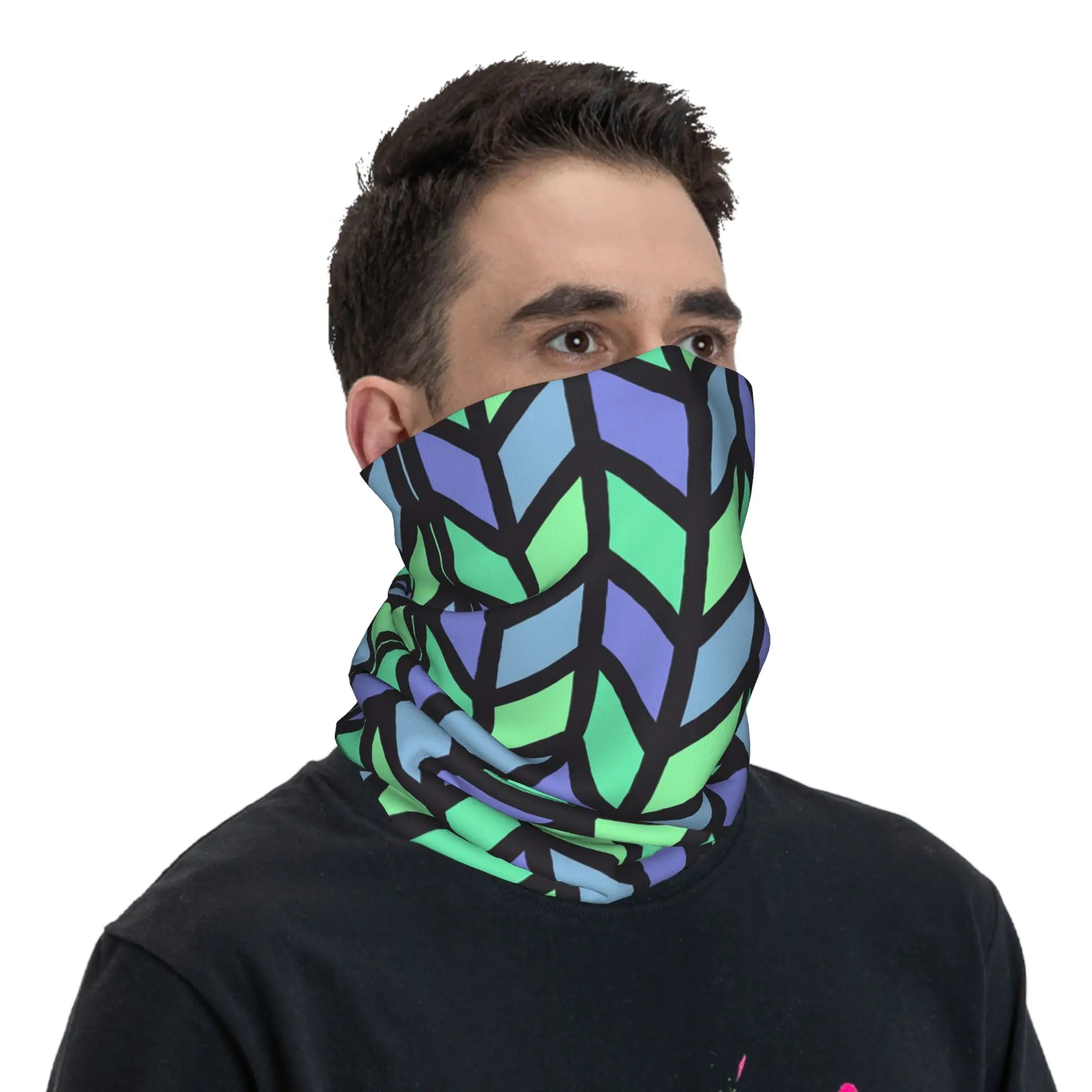 

Бандана с геометрическим шевроном и повторяющимся узором, гетры с принтом, маска, шарф, многофункциональный головной убор для спорта на открытом воздухе