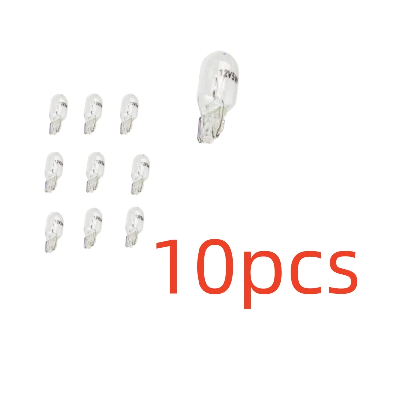 

NEW 10x Top Quality long service life 12v 5w Single filament small plug bubble White Halogen Light Car Headlight Bulb