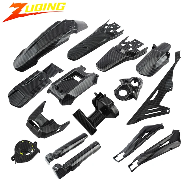 Dla Surron Light Bee przedni tylny błotnik przedłużony błotnik pokrywa baterii Fairing transfer wody z włókna węglowego FORSURRON akcesoria