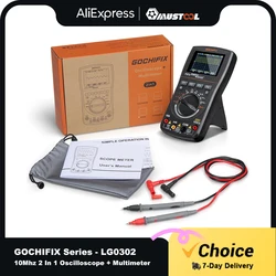 MUSTOOL 2 in 1 HD Intelligent Graphical Digital Multimeter Oscilloscope With 2.4 Inches Color 100MHZ for Electronic Test