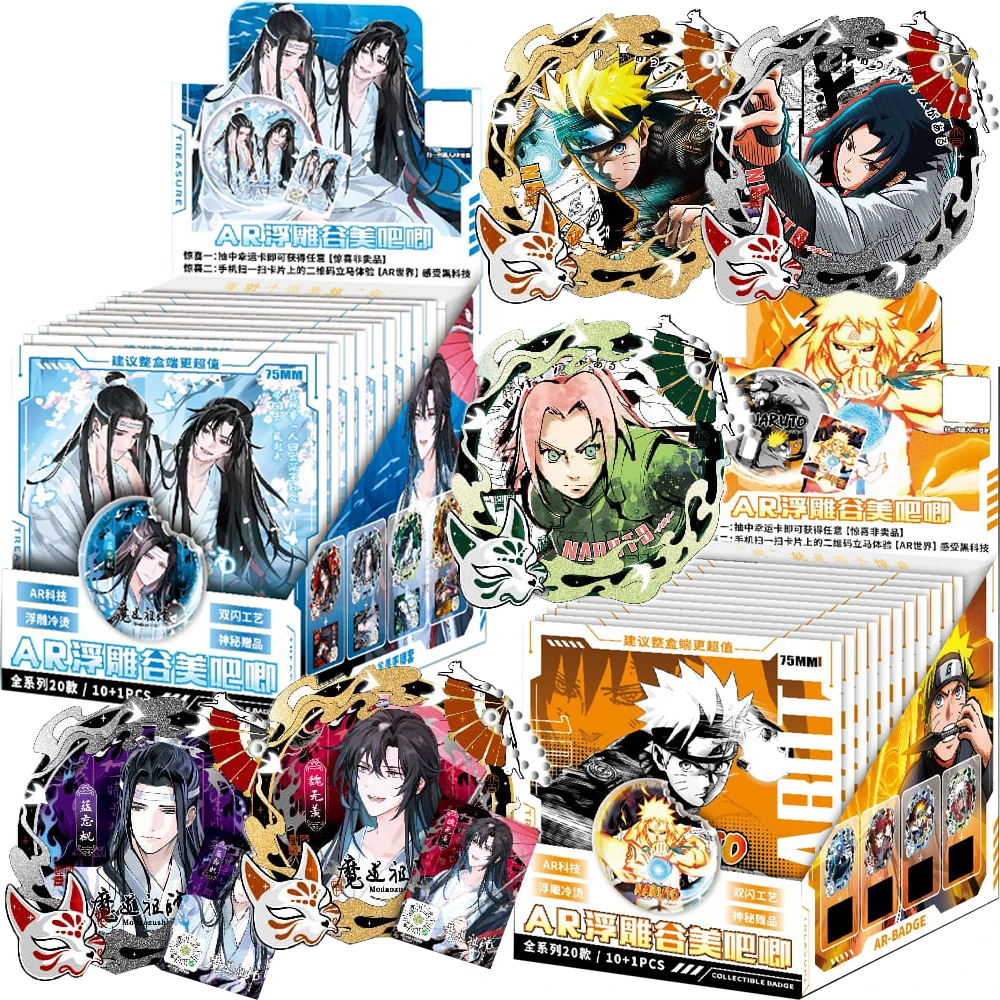 

Japanese Hot Blooded Battle Anime Naruto Celebrity Periphery Badge Fashion Unique Design Character Exquisite Cards Perfect Gifts