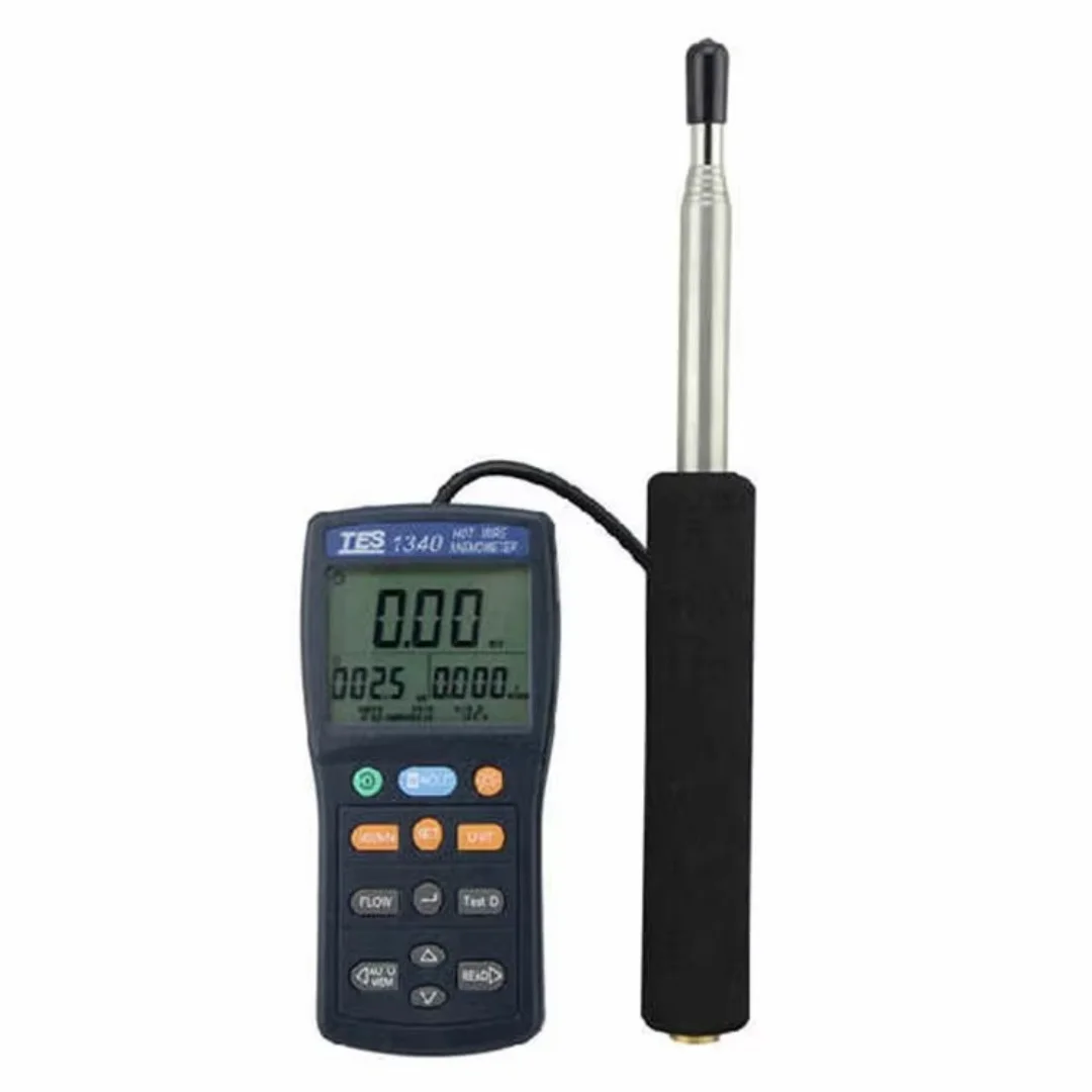 TES1340 Thermal Anemometer High-Precision Handheld Thermal Wind Speed Measurement Instrument