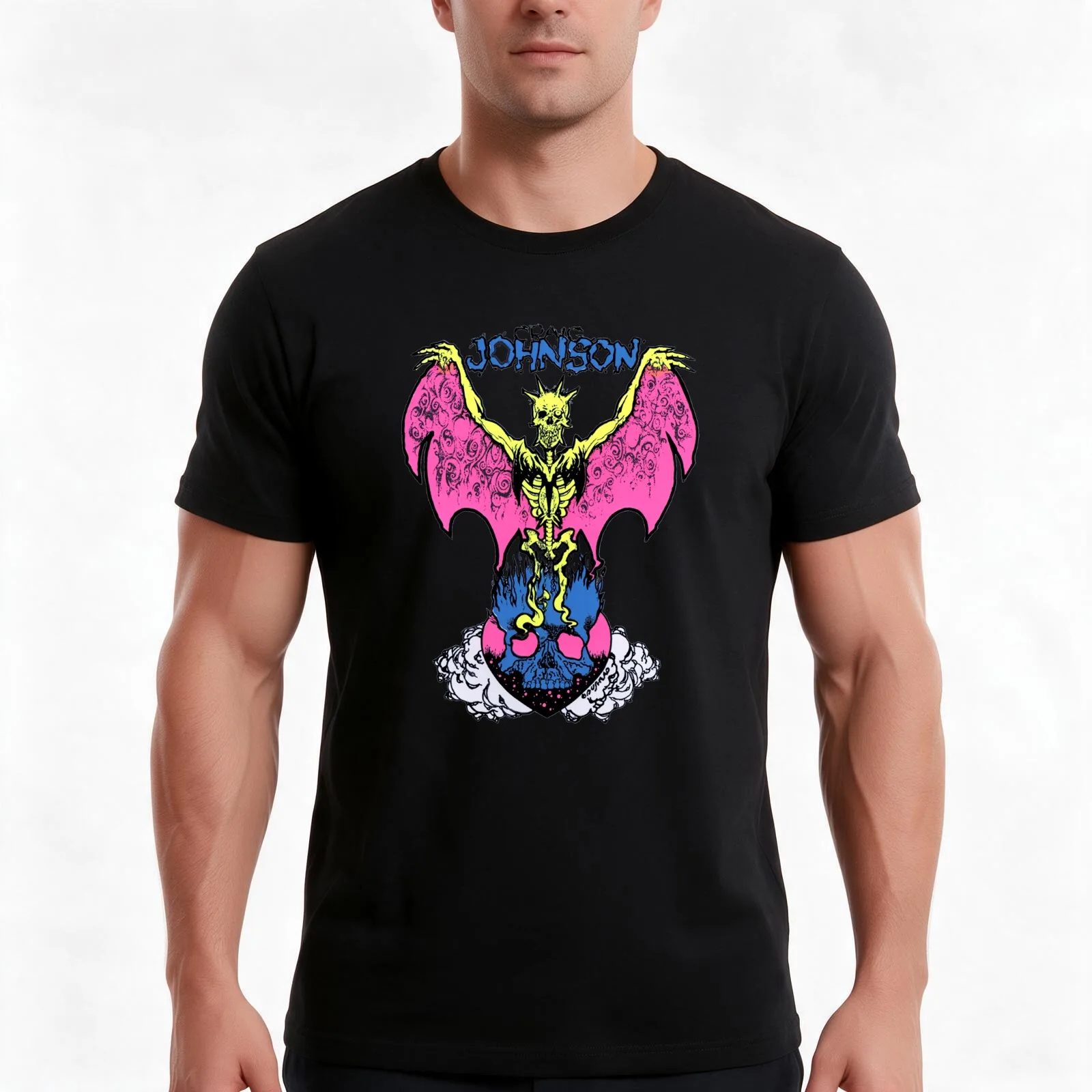 Pushead Zorlac Craig Johnson T-Shirt, Summer Casual Cotton Tee, Oversized Streetwear Tops, Vintage Graphic Print, 100% Cotton