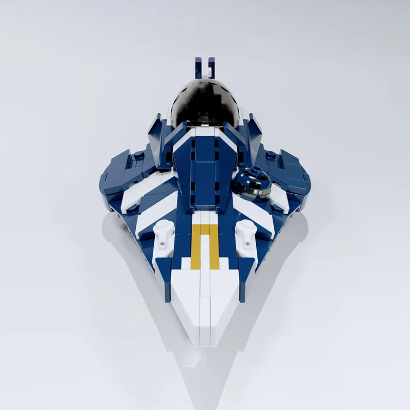 252 stücke MOC Plo Koon S Delta 7 Starfighter Minifig Star Battle Modell Spielzeug Gebäude Weihnachten Geschenk Blöcke Architektur Bildung