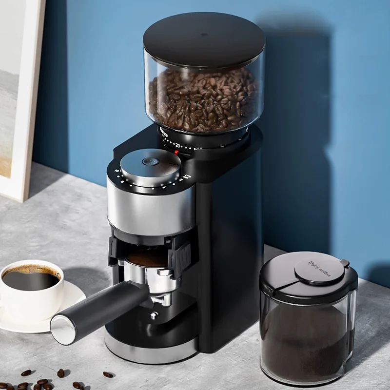 Electric coffee grinder, household coffee grinder, hand-operated Italian grinder, fully automatic commercial grinder