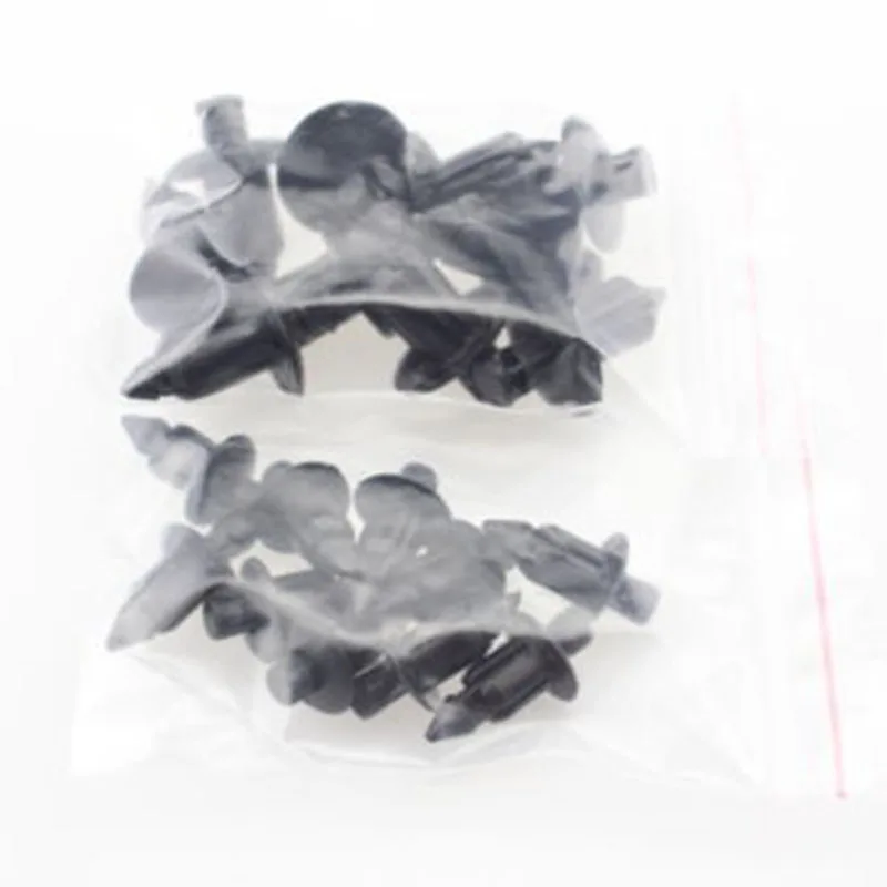 

20pcs Set of Fender Bumper Fairing Trim Clips, Nylon Black Fasteners for Car Protection, Includes 2 Types, Easy to Install