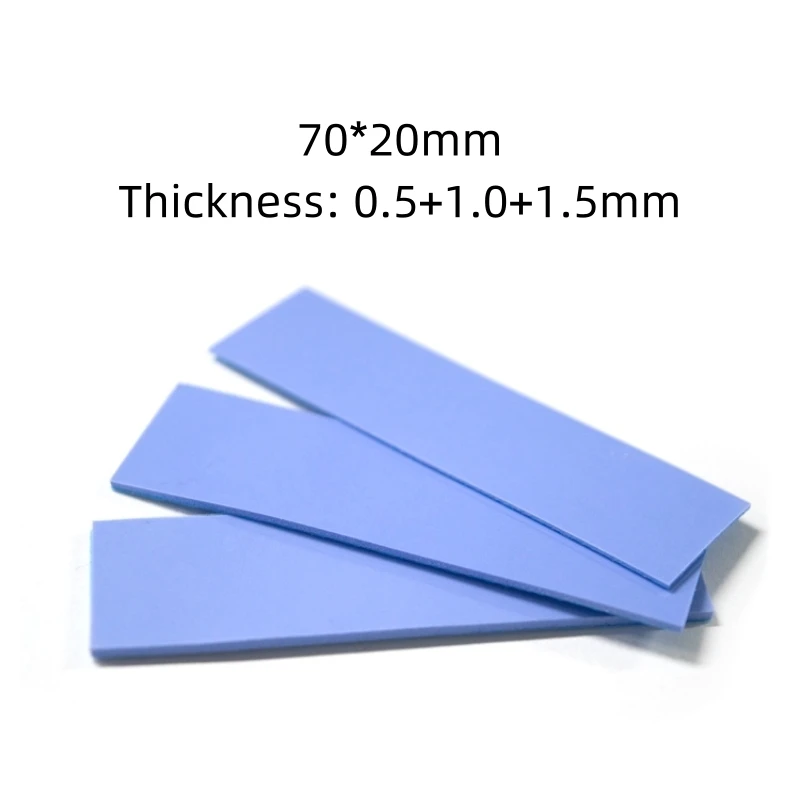 Soft Silicone Thermal Pads for M.2 2280 SSD NVMe Heatsinks, CPU, GPU & LED Cooling,70*20mm Multiple Combinations Easy Apply
