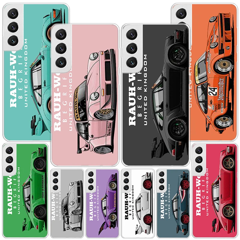 Чехол для телефона Sports Car Drift RWB 911 964 933 для Samsung Galaxy S24 S25 Ultra S23 S22 S21 Plus S20 FE S10E S10 + персонализированный Pri