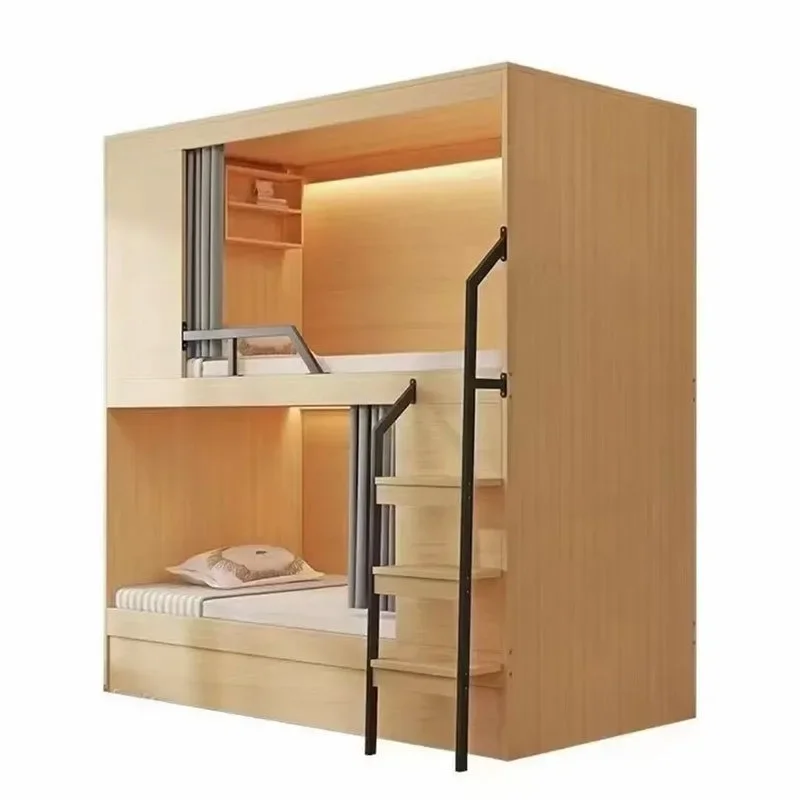 School bunk space capsule all-inclusive bed staff dormitory bunk apartment bed youth hostel bed with solid wood combination