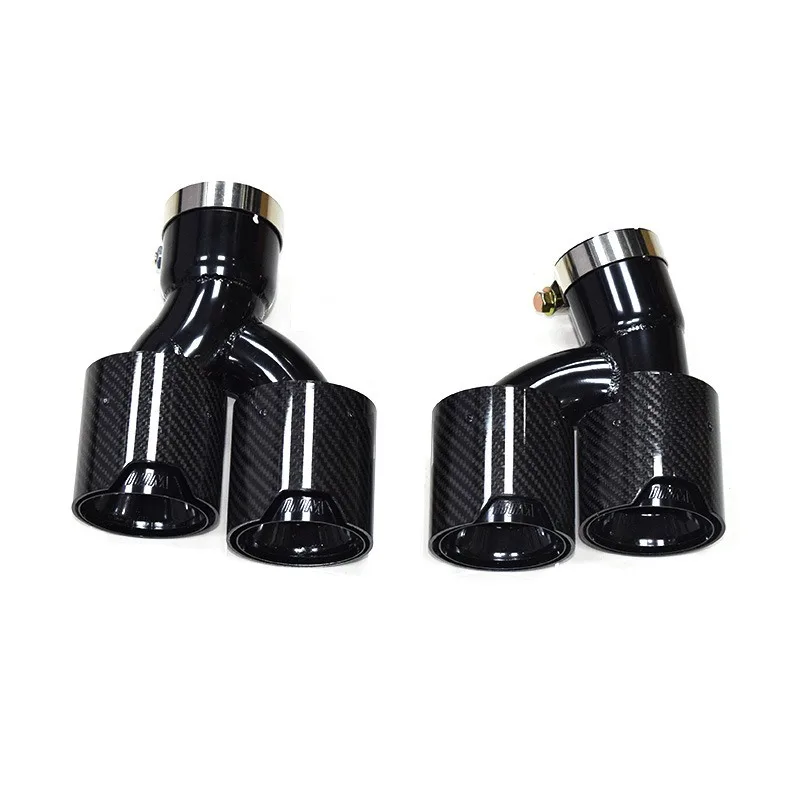51728063498 Carbon Fiber Exhaust Tip Compatible with BMW 5 Series G30 G38 525i 2017-2023 M Performance Style Quad Outlet