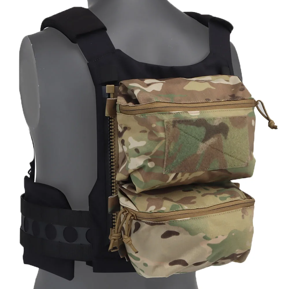 Tactical FCPC V5 Back Panel Double Bag Ferro Style Hunting Combat  Vest Plate Carrier Accessories Groceries Pouch Airsoft Gear