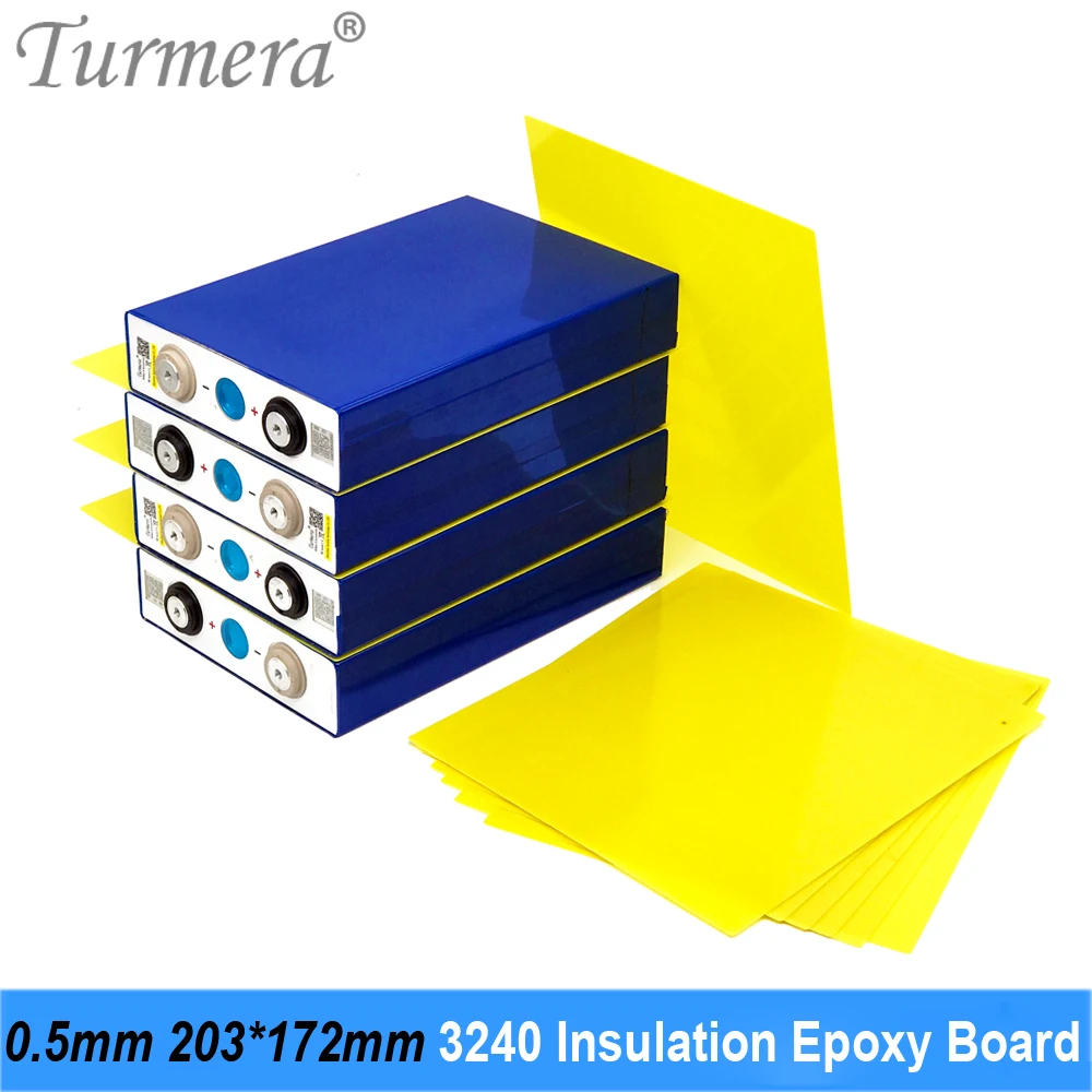 Turmera 3240 Insulation Epoxy Plate 0.5mm Thickness 203*172mm for 3.2V 280Ah 320Ah 310Ah 90Ah 12.8V Lifepo4 Battery Pack Diy Use