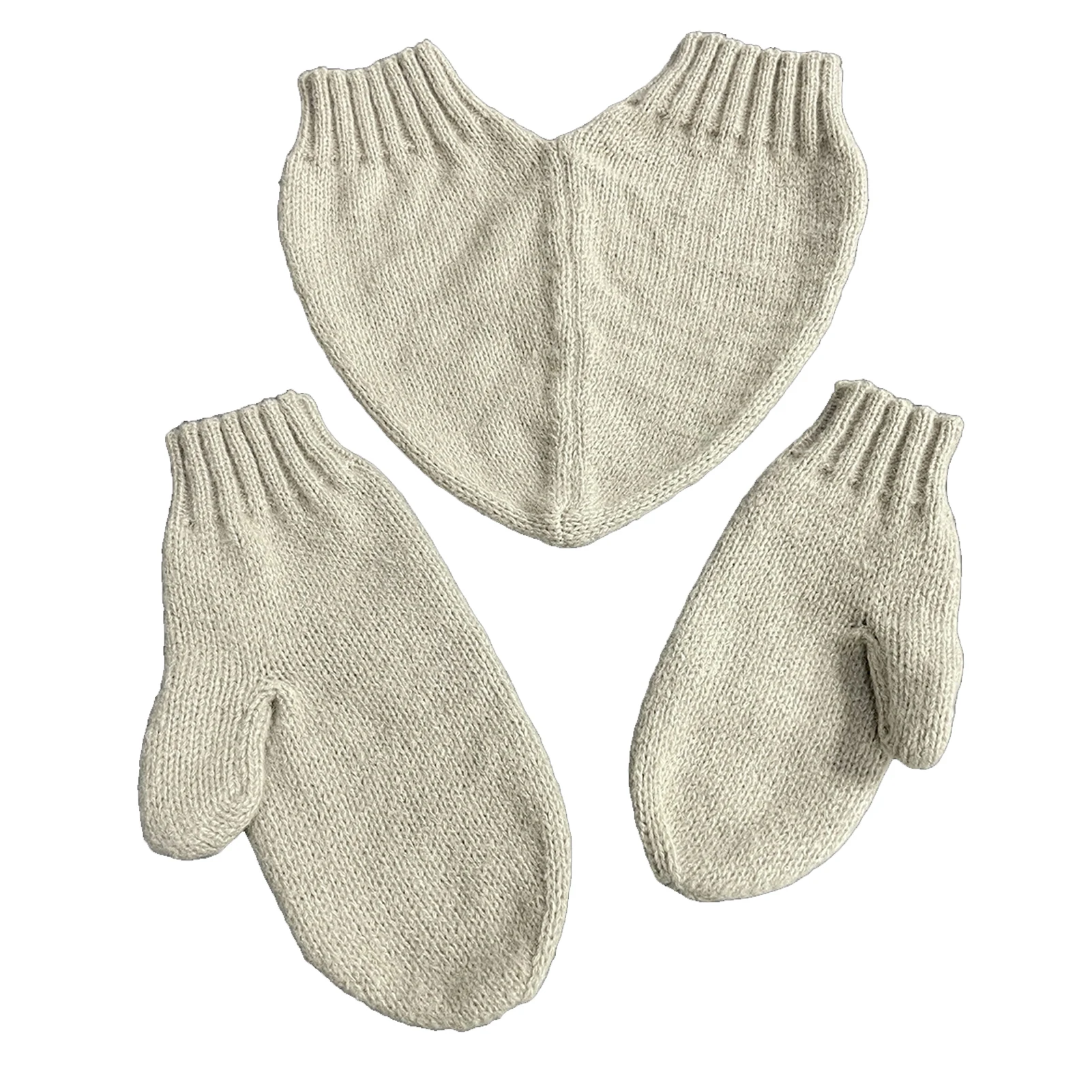 Heartfelt Warmth Romantic Finger Gloves For Running Outdoor Cold Weather Elastic Cuff Love Holding Hands Knitted Gloves