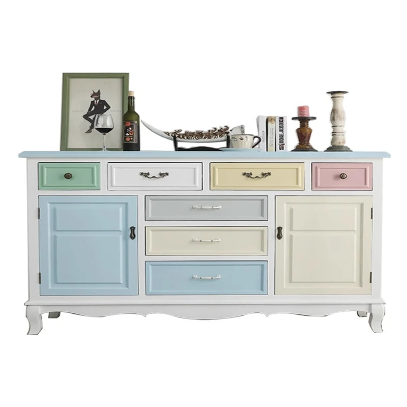 Bedroom solid wood chest of drawers small apartment storage living room storage cabinet