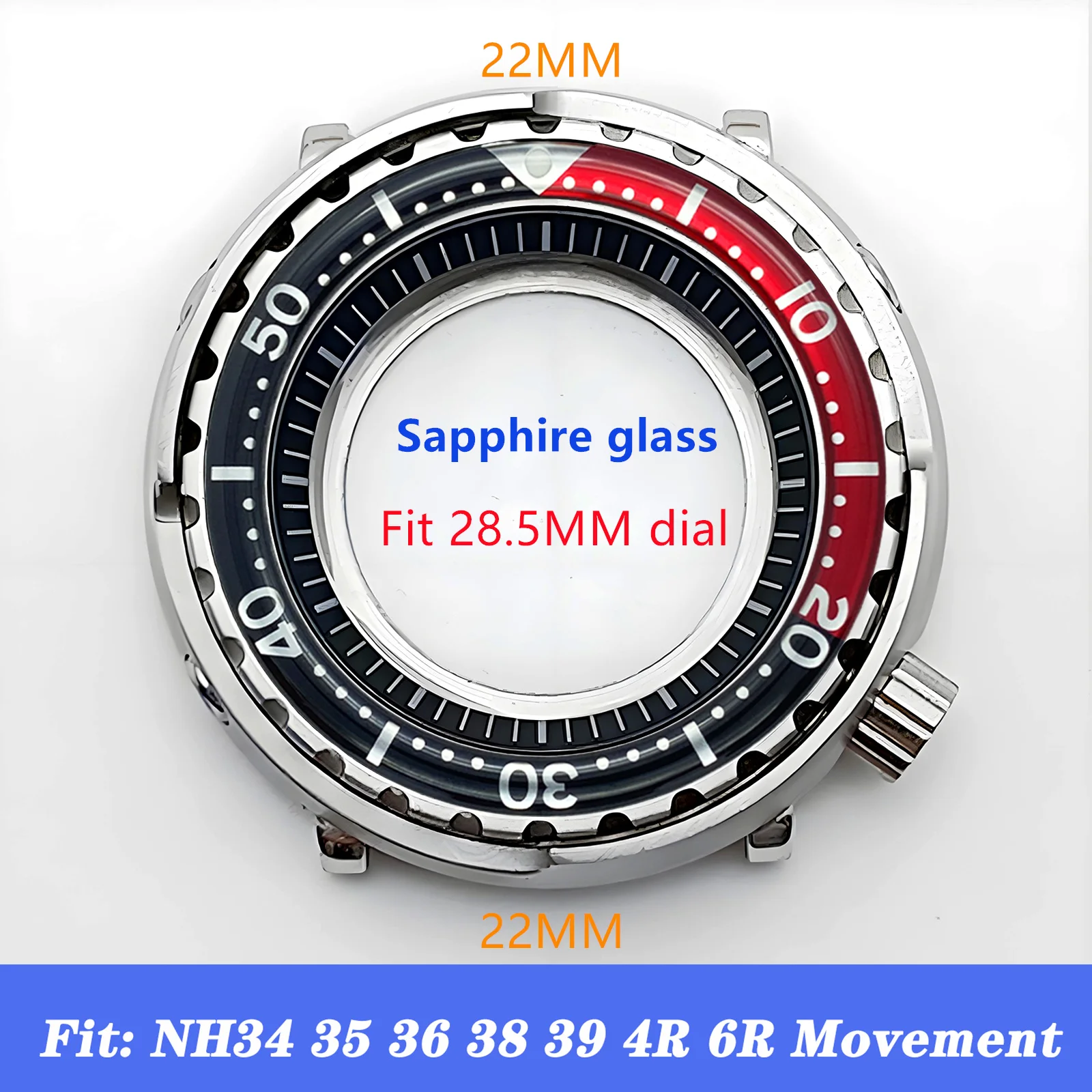 

Mod Tuna Can Case Nh35 Case Sapphire Crystal Resin Bezel Insert Stainless Steel Watch Modified Case