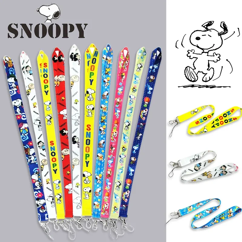 

Детский шнурок Snoopy, шейный ремешок, веревка для телефона, идентификатор, ремень на запястье, бейдж, держатель, «сделай сам», подвесная веревка, Детские подвесные аксессуары