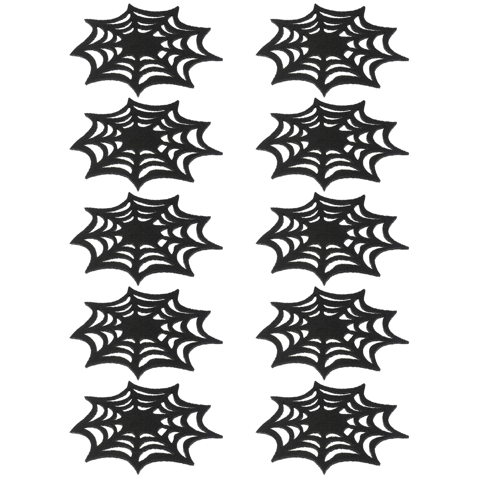 

Coasters Placemats Black Felt Halloween Table Dining Accessories Heat Resistant Non Slip Premium Material Protect