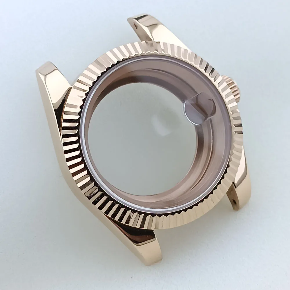 Dwayne Campbell Nh35 Gehäuse 41mm hochwertige Herren Stahl gehäuse Uhr passt nh35/36 Uhrwerk Uhren box Saphirglas Armbanduhren 10