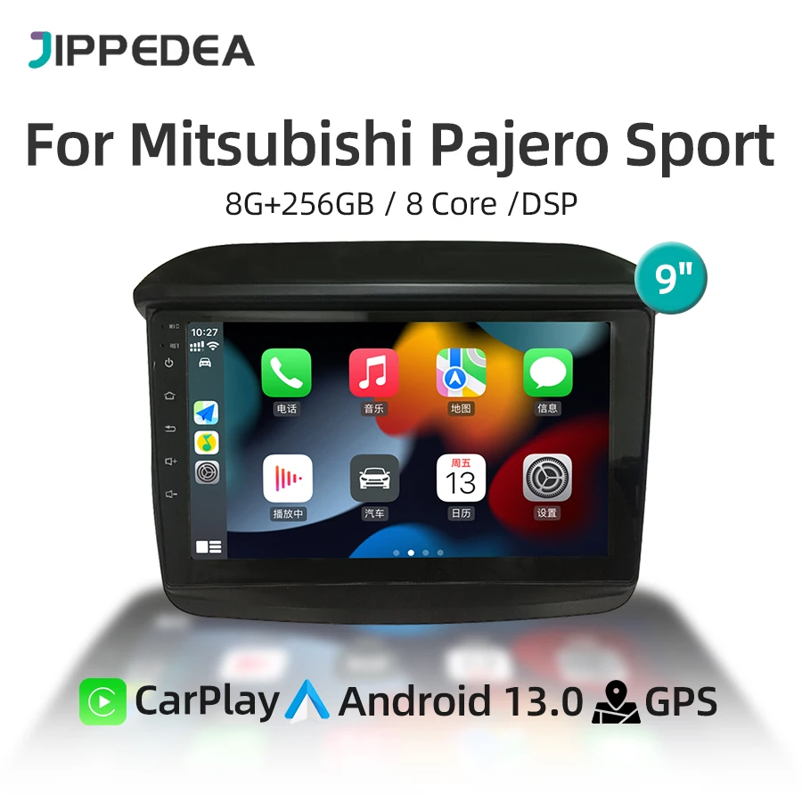 

Car Radio For Mitsubishi Pajero Sport L200 2008-2016 CarPlay Android 13.0 Car Multimedia Player GPS Navigation 4G WiFi Bluetooth