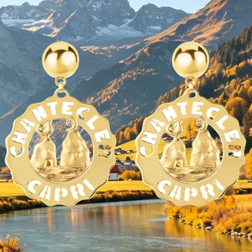 

2026 Latest Chanteclers Earrings 925 Sterling Silver Gold Plated Elegant High-End Gift for Her
