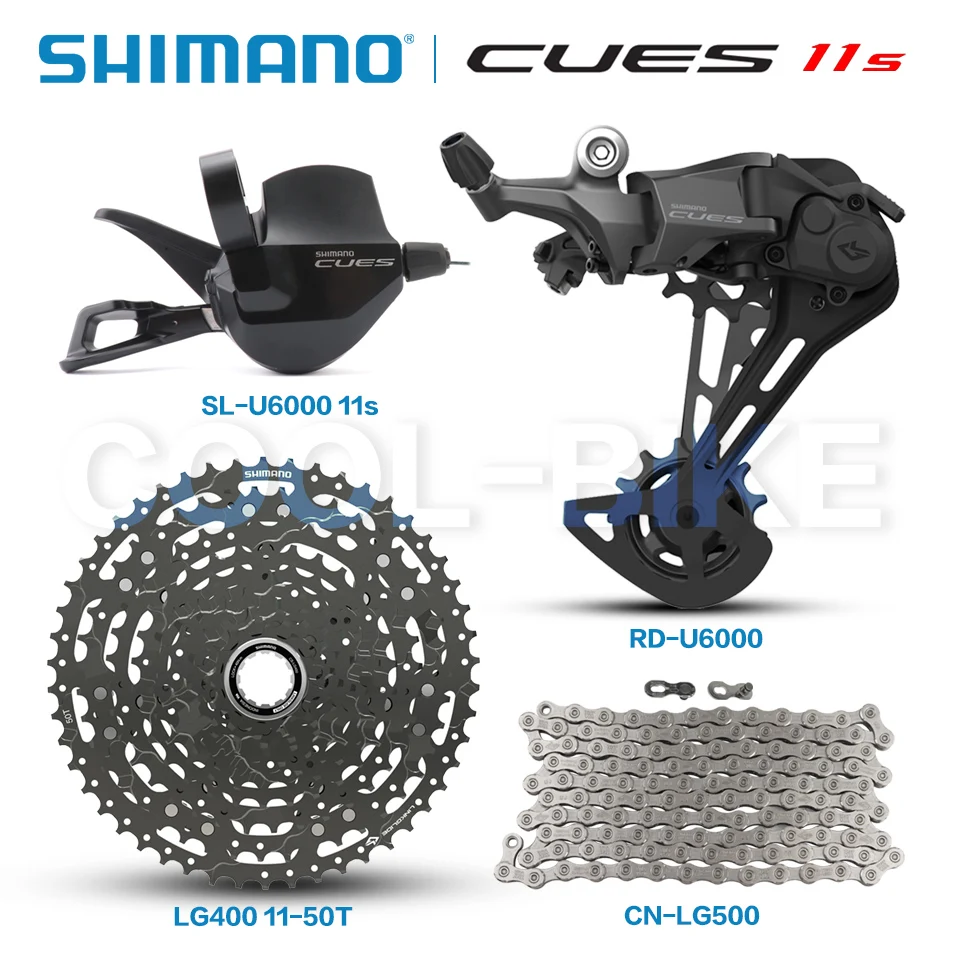 Shimano CUES U6000 11s Groupset SL-U6000 RD-U6000  CS-LG400 CS-LG700 Cassette Sprocke LG500 Chain 11Speed MTB Bike Part