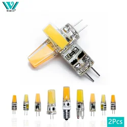 2Pcs G4 LED Light Bulb 3W 6W AC DC 12V 220V G9 E14 Led COB Lamp Replace Halogen Lamp for Chandelier Spotlight Decoration