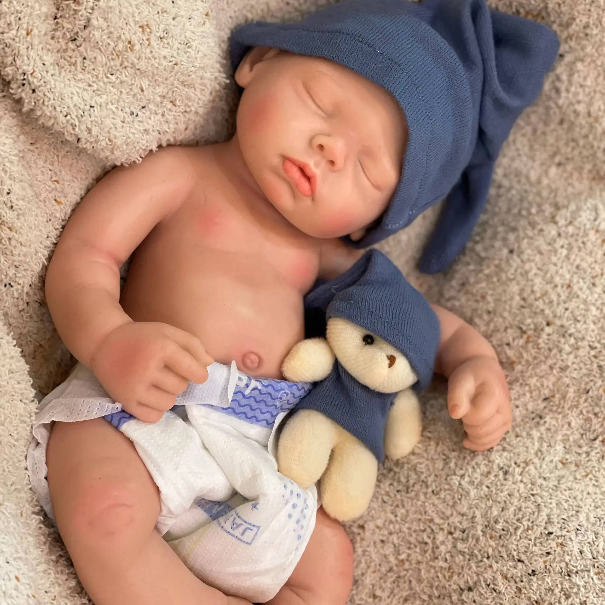 45CM Reborn Baby Dolls Whole Silicone Girls Full Soft Silicone Reborn Doll Painted Newborn Doll Boneca Reborn Corpo De Silicone